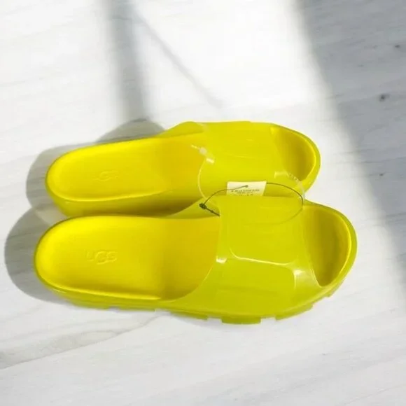 NWT UGG Jella Clear Slide Sandals Yellow Size 10 - Picture 13 of 14